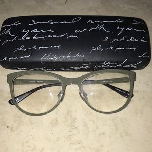 Kensie cateye glasses neutral olive